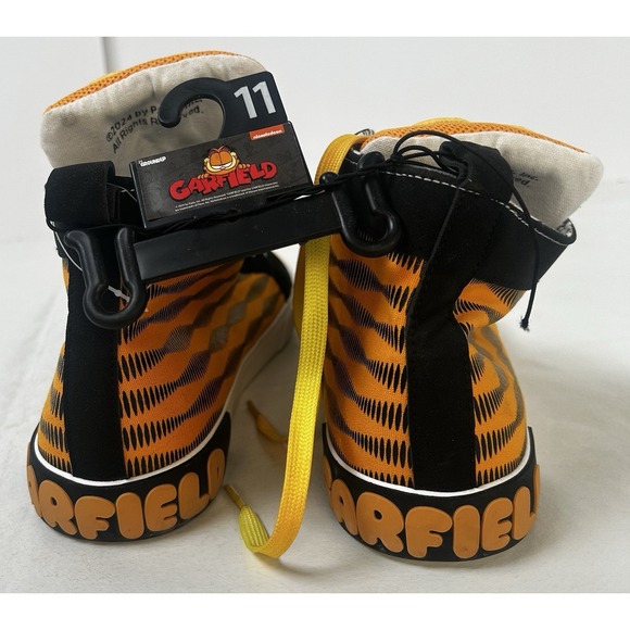 NWT Groundup Nickelodeon Men's Garfield High Top Orange Shoes Size 11 - Picture 4 of 14